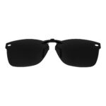 Custom Polarized Clip On Sunglasses For RayBan RB5228 (RX5228) 53-17-140 53x17 (Black Color Lenses)