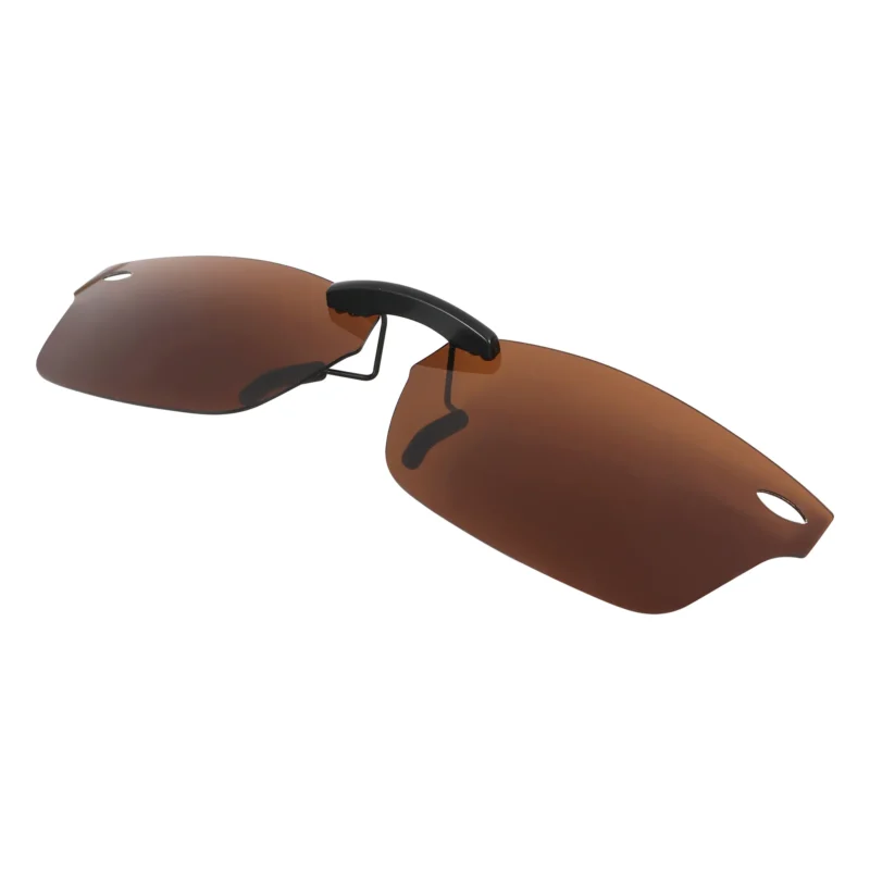 Custom Polarized Clip On Sunglasses For RayBan RB5150 (48mm) 48-19-135 48x19 (Bronze Brown) - Image 2