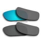 Polarized Lenses for Oakley Holbrook 2 Pair Combo (Ice Blue Mirror,Grey)