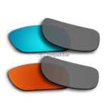 Polarized Lenses for Oakley Holbrook 2 Pair Combo (Ice Blue Mirror, Fire Red Mirror)