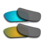 Polarized Lenses for Oakley Holbrook 2 Pair Combo (Ice Blue Mirror,Gold Mirror)