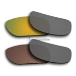 Polarized Lenses for Oakley Holbrook 2 Pair Combo (Gold Mirror,Bronze Brown)