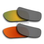 Polarized Lenses for Oakley Holbrook 2 Pair Color Combo (Gold Mirror, Fire Red Mirror)