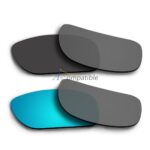 Polarized Lenses for Oakley Holbrook 2 Pair Combo (Black,Ice Blue Mirror)
