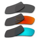 Polarized Lenses for Oakley Gascan 3 Pair Combo (Grey, Fire Red Mirror, Ice Blue Mirror)