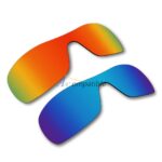 Polar Lenses for Oakley Antix 2 Pair Color Combo (Fire Red Mirror, Ice Blue Mirror)
