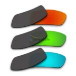 Polarized Lenses for Oakley Gascan 3 Pair Combo (Fire Red Mirror, Emerald Green Mirror, Ice Blue Mirror)