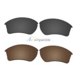 Replacement Polarized Lenses for Oakley Half Jacket 2.0 XL 2 Pair Combo (Grey, Bronze Brown)
