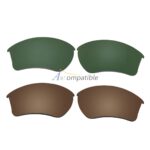 Replacement Polarized Lenses for Oakley Half Jacket 2.0 XL 2 Pair Combo (Green, Bronze Brown)