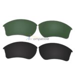 Replacement Polarized Lenses for Oakley Half Jacket 2.0 XL 2 Pair Combo (Green, Black)