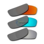 Lenses for Oakley Hijinx 3 Pair Color Combo (Fire Red Mirror, Ice Blue Mirror, Silver Mirror)