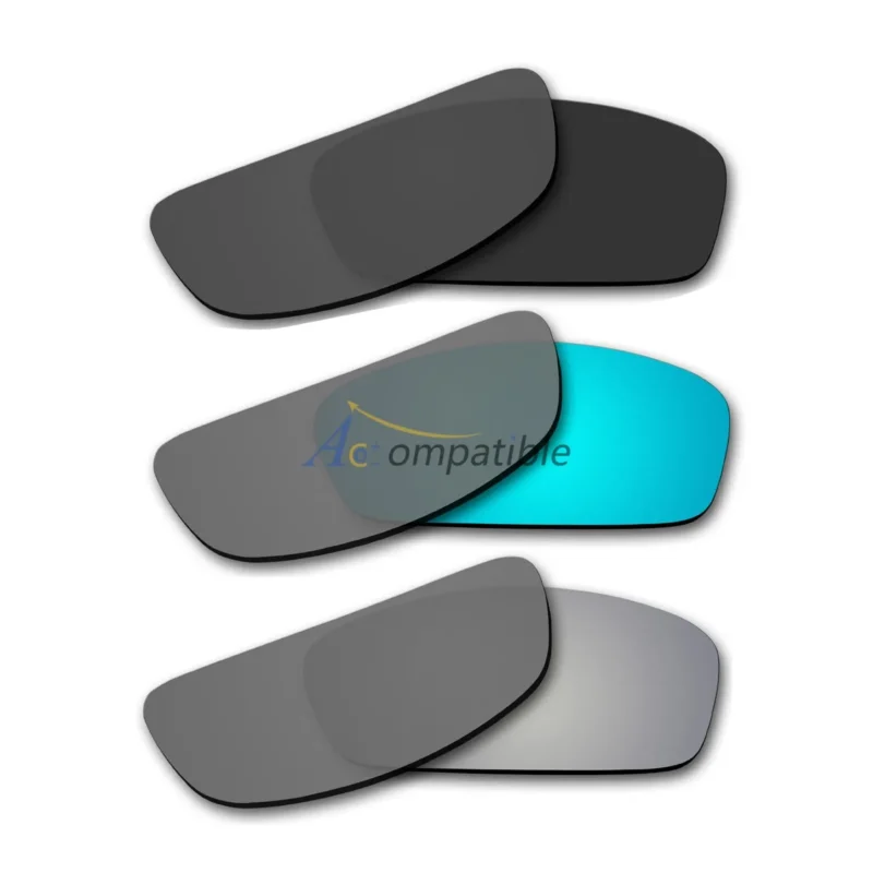 Lenses for Oakley Hijinx 3 Pair Color Combo (Black Color, Ice Blue Mirror, Silver Mirror)