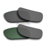 Polarized Lenses for Oakley Holbrook 2 Pair Combo (Grey, Green)