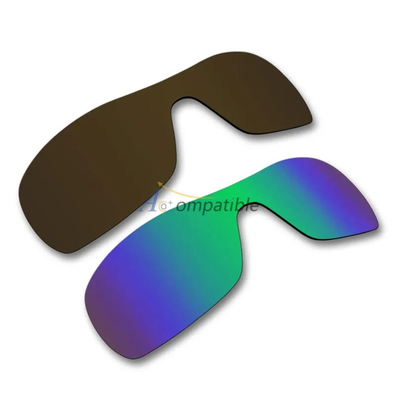 Polar Lenses for Oakley Antix 2 Pair Combo (Bronze Brown, Emerald Green Mirror)