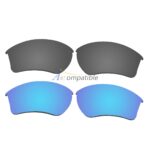 Replacement Polarized Lenses for Oakley Half Jacket 2.0 XL 2 Pair Combo (Grey, Blue)