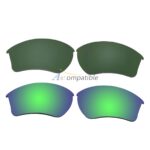 Replacement Polarized Lenses for Oakley Half Jacket 2.0 XL 2 Pair Combo (Green, Emerald Green)