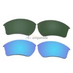 Replacement Polarized Lenses for Oakley Half Jacket 2.0 XL 2 Pair Combo (Green, Blue)