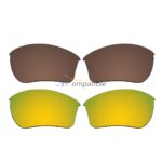 Replacement Polarized Lenses for Oakley Half Jacket 2.0 XL 2 Pair Combo (Bronze Brown, Gold)