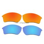 Replacement Polarized Lenses for Oakley Half Jacket 2.0 XL 2 Pair Combo (Fire Red Mirror, Blue)
