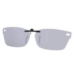 Custom Polarized Clip On Sunglasses For RayBan RB5150 (52mm) 52-19-135 52x19 (Silver Color)