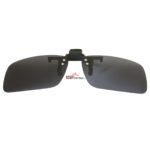 Rectangular Clip on Flip up Sunglasses 100% UV400 Polarized Grey Lenses