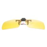 Polarized Clip on Unisex Rectangular lenses with 100% UV400 yellow Lenses