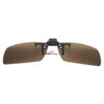 Polycarbonate Clip on Flip up Enhancing Driving Glasses Polarized Brown Lenses