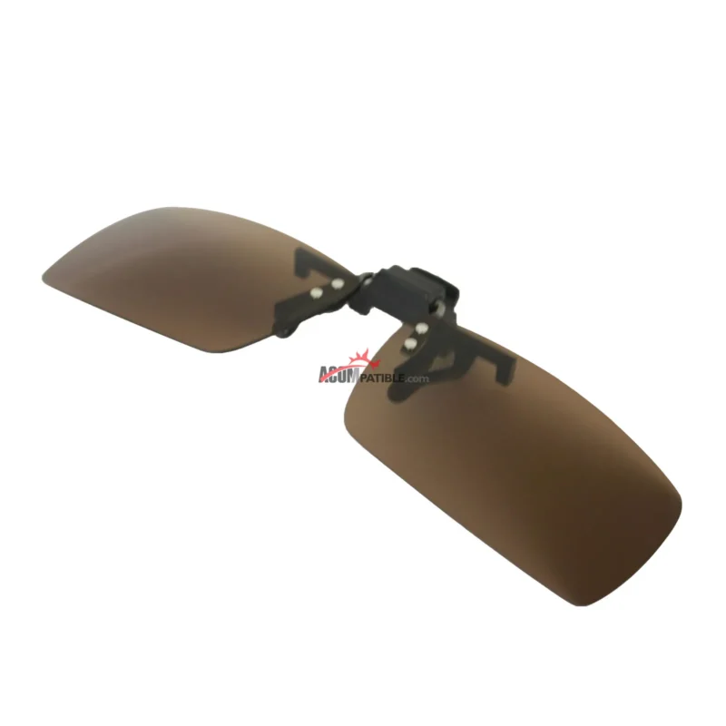 Polycarbonate Clip on Flip up Enhancing Driving Glasses Polarized Brown Lenses - Image 5