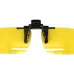 Easy Clip on Flip up Sunglasses with UV400 Polycarbonate Polarized Yellow Lenses