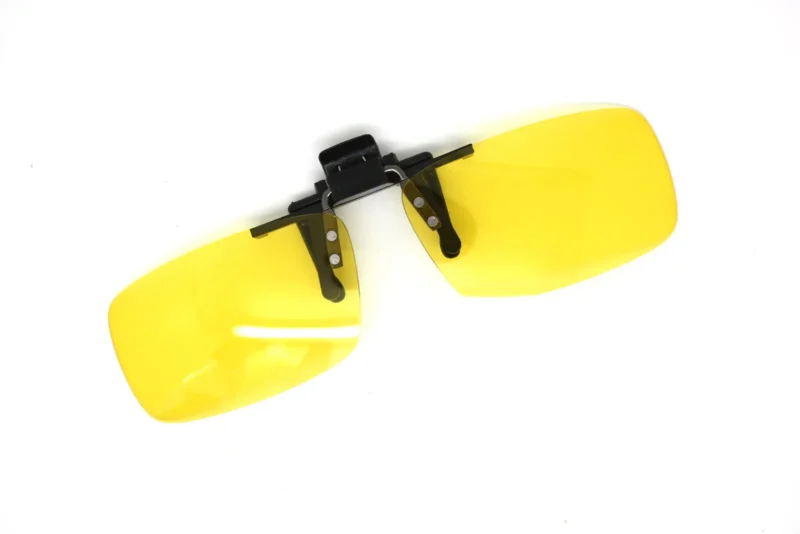 Easy Clip on Flip up Sunglasses with UV400 Polycarbonate Polarized Yellow Lenses - Image 5