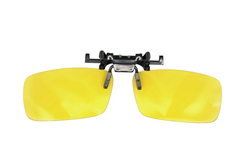 Easy Clip on Flip up Sunglasses with UV400 Polycarbonate Polarized Yellow Lenses - Image 6