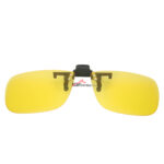 100% Polycarbonate UV400 Clip on Flip up Canary Yellow Enhancing Driving Polarized Glasses Lenses