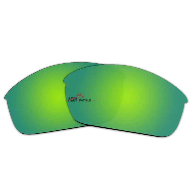 Replacement Polarized Lenses for Oakley Flak Jacket (Emerald Green Mirror) - Image 5