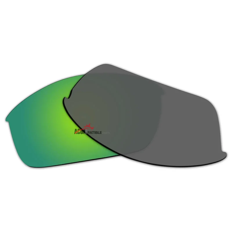 Replacement Polarized Lenses for Oakley Flak Jacket (Emerald Green Mirror) - Image 3