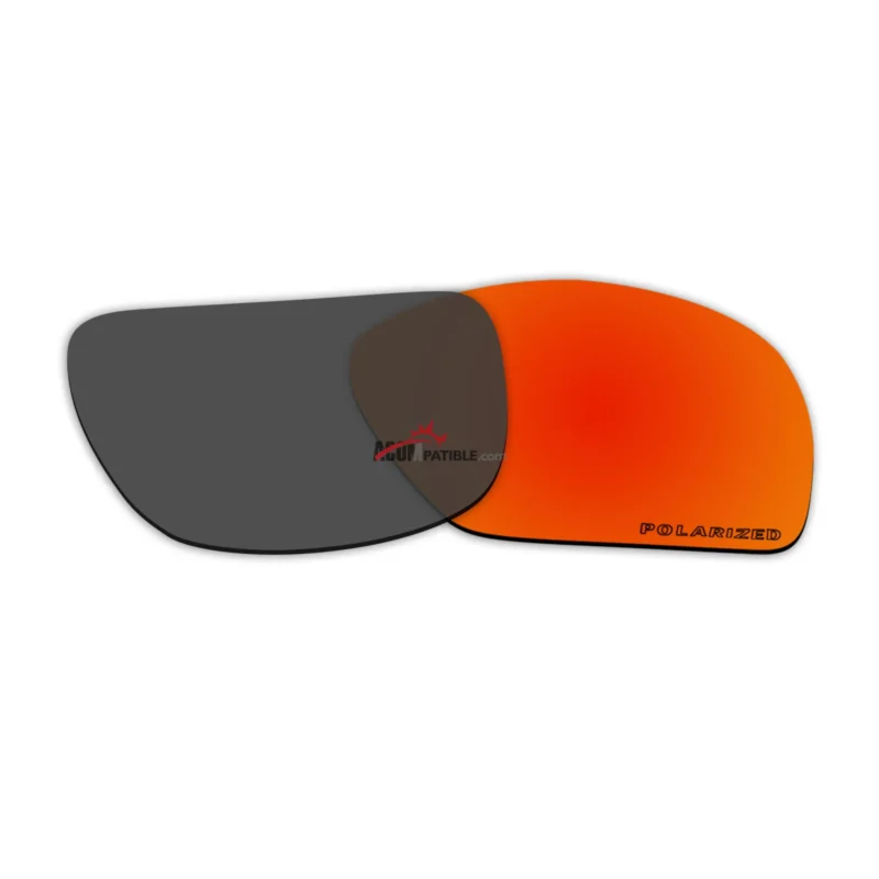 Replacement Polarized Lenses for Oakley Plaintiff Square OO4063 (Fire Red Mirror) - Image 2