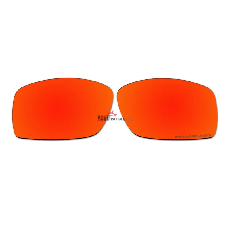 Replacement Polarized Lenses for Oakley Square Wire II New (2014) (Fire Red Mirror)