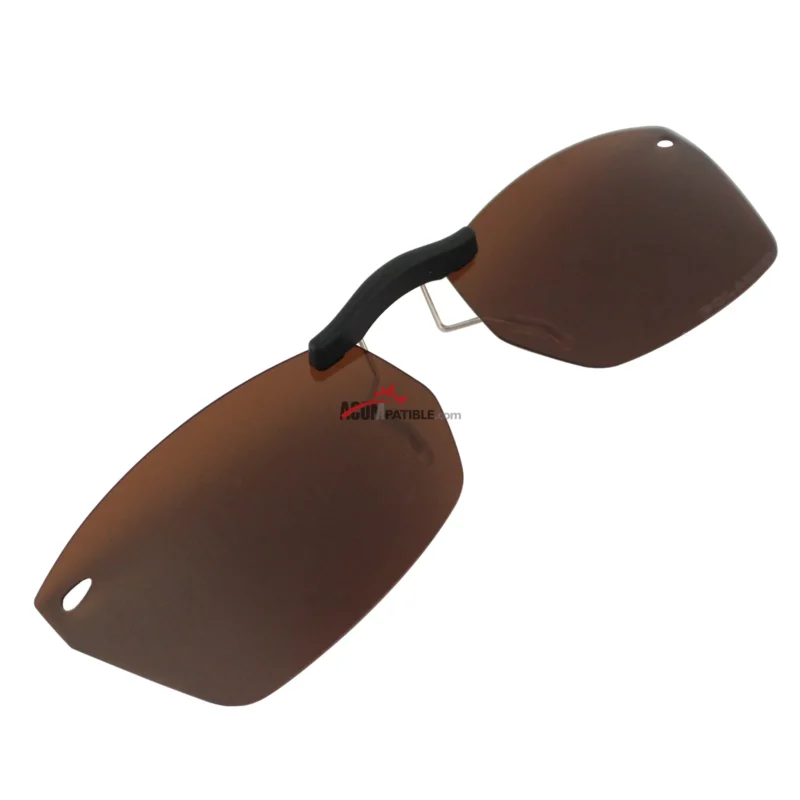 Custom Polarized Clip On Sunglasses For Ray-Ban RB5255 (RX5255) 51-16-135 51x16 (Bronze Brown)