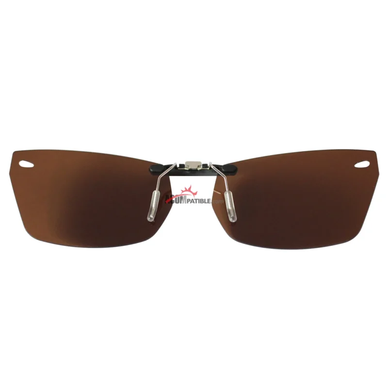 Custom Polarized Clip On Sunglasses For Ray-Ban RB5255 (RX5255) 51-16-135 51x16 (Bronze Brown) - Image 2