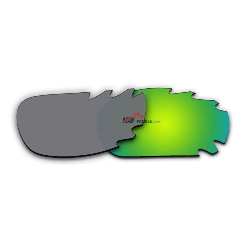 Polarized Vented Lenses for Oakley Racing Jacket (Green Coating Mirror) - Image 3