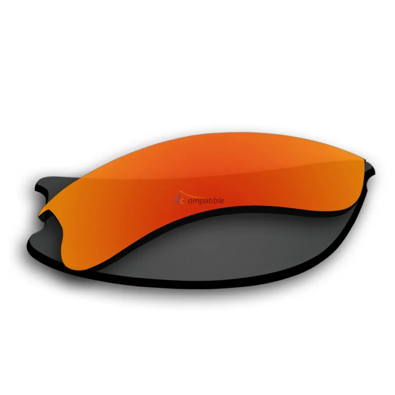 Replacement Polarized Lenses for Oakley Flak Jacket XLJ 3 Pair Combo (Fire Red Mirror, Amber Green Mirror, Gold) - Image 2