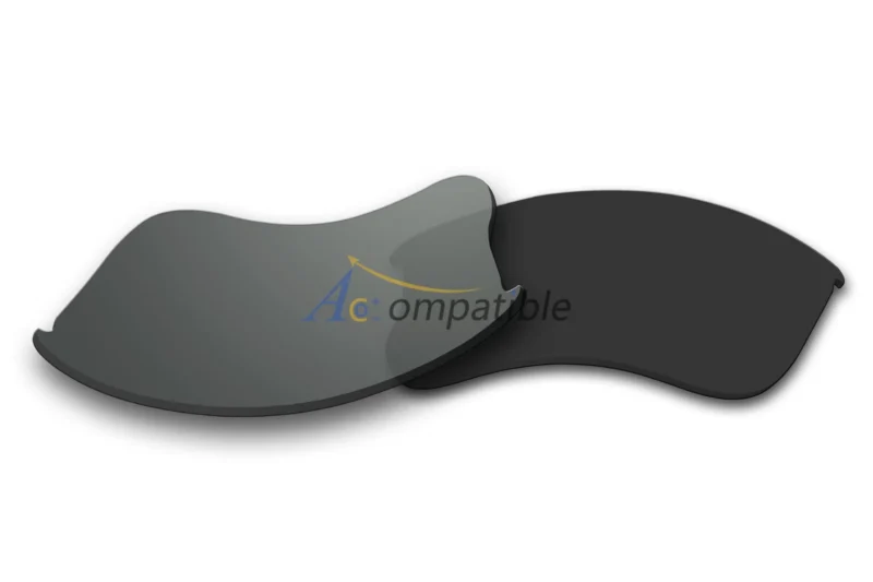 Replacement Polarized Lenses for Oakley Flak Jacket XLJ 2 Pair Combo (Black, Titanium) - Image 4