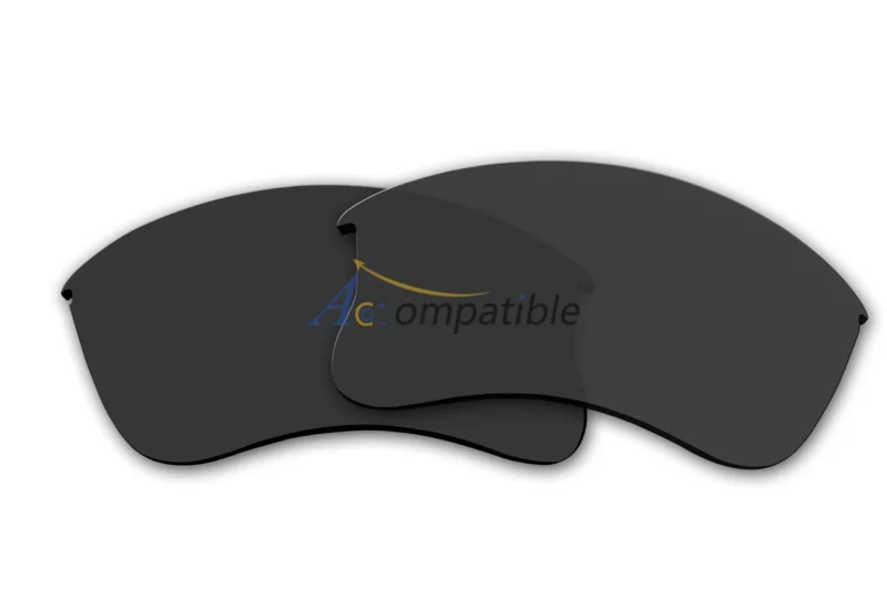 Replacement Polarized Lenses for Oakley Flak Jacket XLJ 2 Pair Combo (Black, Titanium) - Image 3