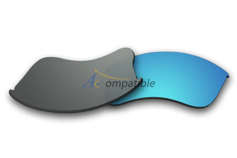 Replacement Polarized Lenses for Oakley Flak Jacket XLJ 2 Pair Combo (Grey, Blue) - Image 7