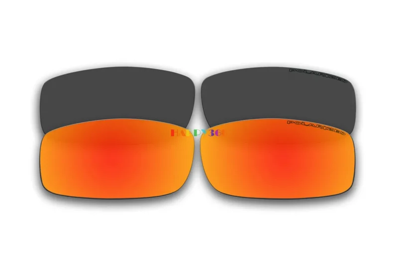 Polarized Replacement Sunglasses Lenses for Spy Optics Cooper 2 Pair Combo (Black,Fire Red Mirror)