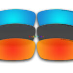 Polarized Replacement Sunglasses Lenses for Spy Optics Cooper 3 Pair Combo (Fire Red Mirror, Black,Ice Blue Mirror)