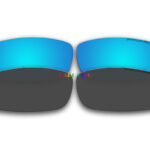 Polarized Replacement Sunglasses Lenses for Spy Optics Cooper 2 Pair Combo (Ice Blue Mirror, Black)
