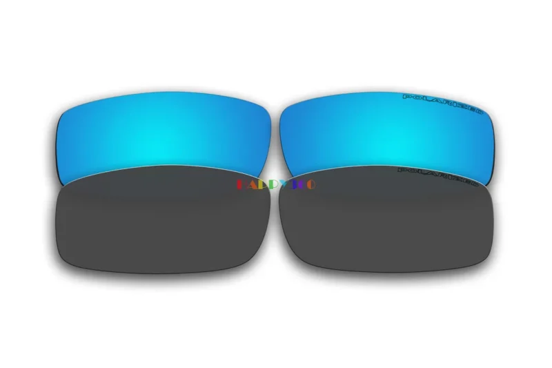 Polarized Replacement Sunglasses Lenses for Spy Optics Cooper 2 Pair Combo (Ice Blue Mirror, Black)