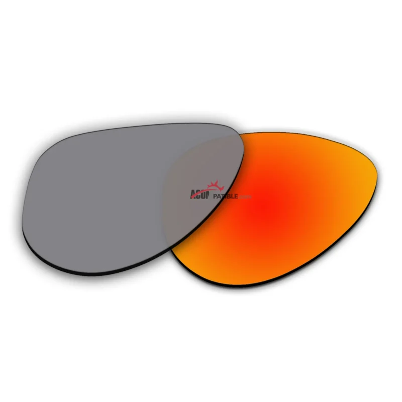 Polarized Sunglasses Replacement Lens For Ray-Ban Aviator Small RB3044 (52mm) (Fire Red Coating) - Image 3