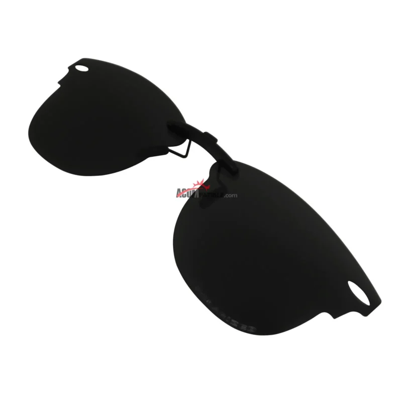 Custom Polarized Metal Clip on Sunglasses For RayBan CLUBMASTER RB5154 49x21 5154 (Black Color) - Image 2