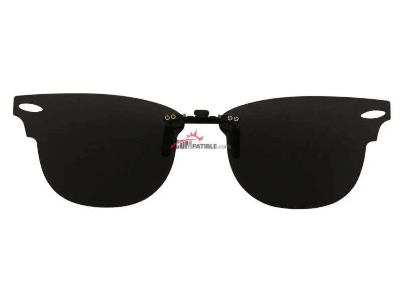 Custom Polarized Metal Clip on Sunglasses For RayBan CLUBMASTER RB5154 49x21 5154 (Black Color) - Image 3